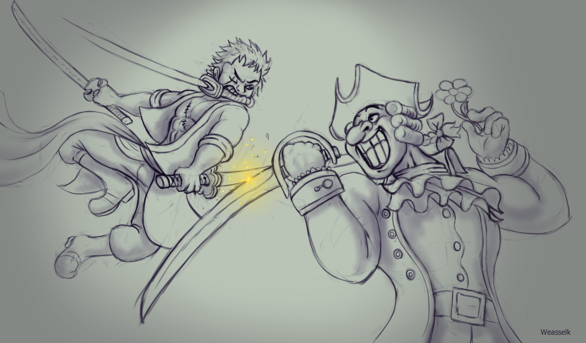 Dr. Livesey vs Zoro by Weasel_k -- Fur Affinity [dot] net