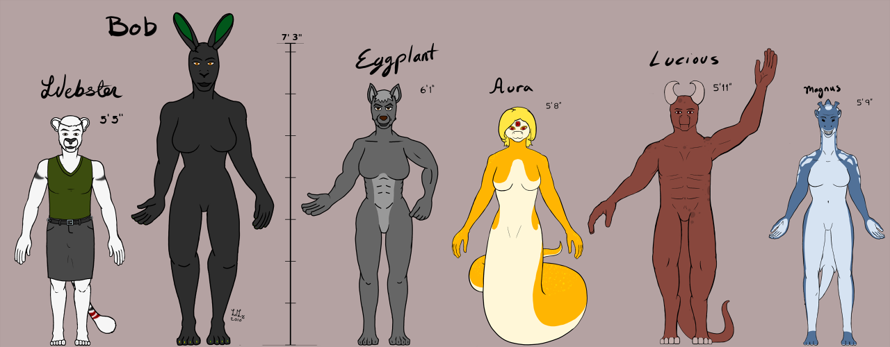 Height Comparison Chart by Webster -- Fur Affinity [dot] net