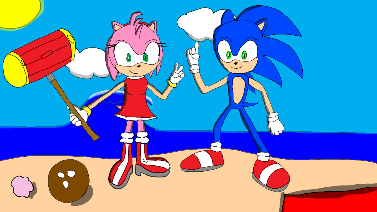 Movie Sonamy at sonic drive in by Wereboy-Ryan -- Fur Affinity [dot] net