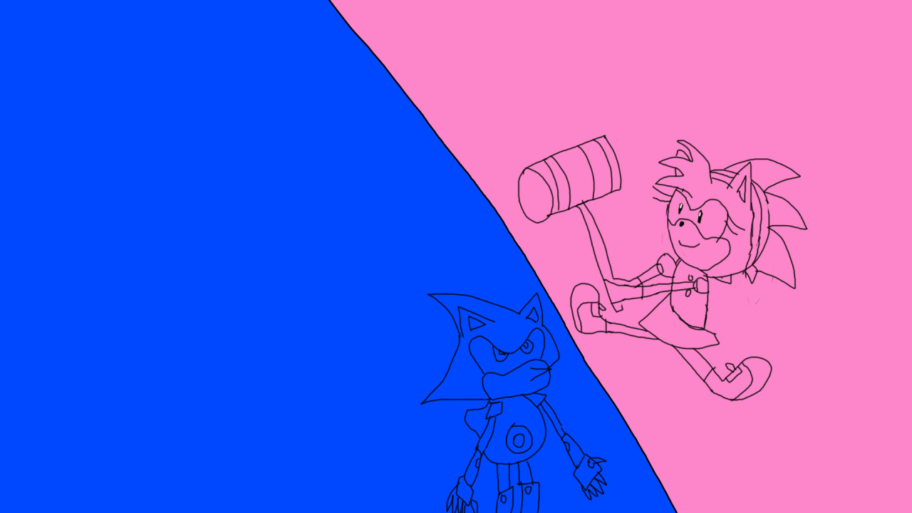 Classic amy smashes metal sonic by Wereboy-Ryan -- Fur Affinity [dot] net