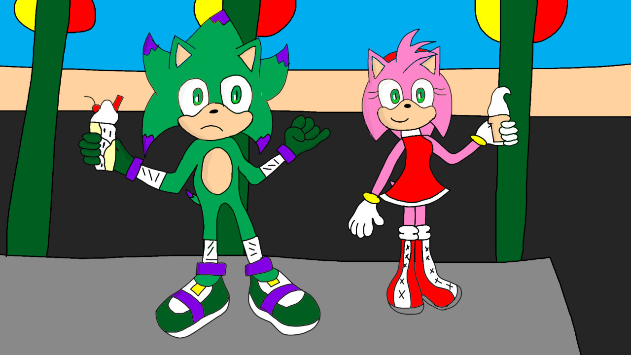 Movie Sonamy at sonic drive in by Wereboy-Ryan -- Fur Affinity [dot] net