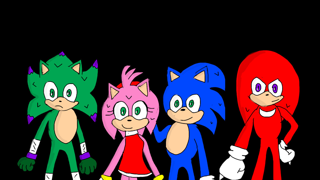 Movie Amy, Ryan, Sonic, and knuckles by Wereboy-Ryan -- Fur Affinity [dot]  net