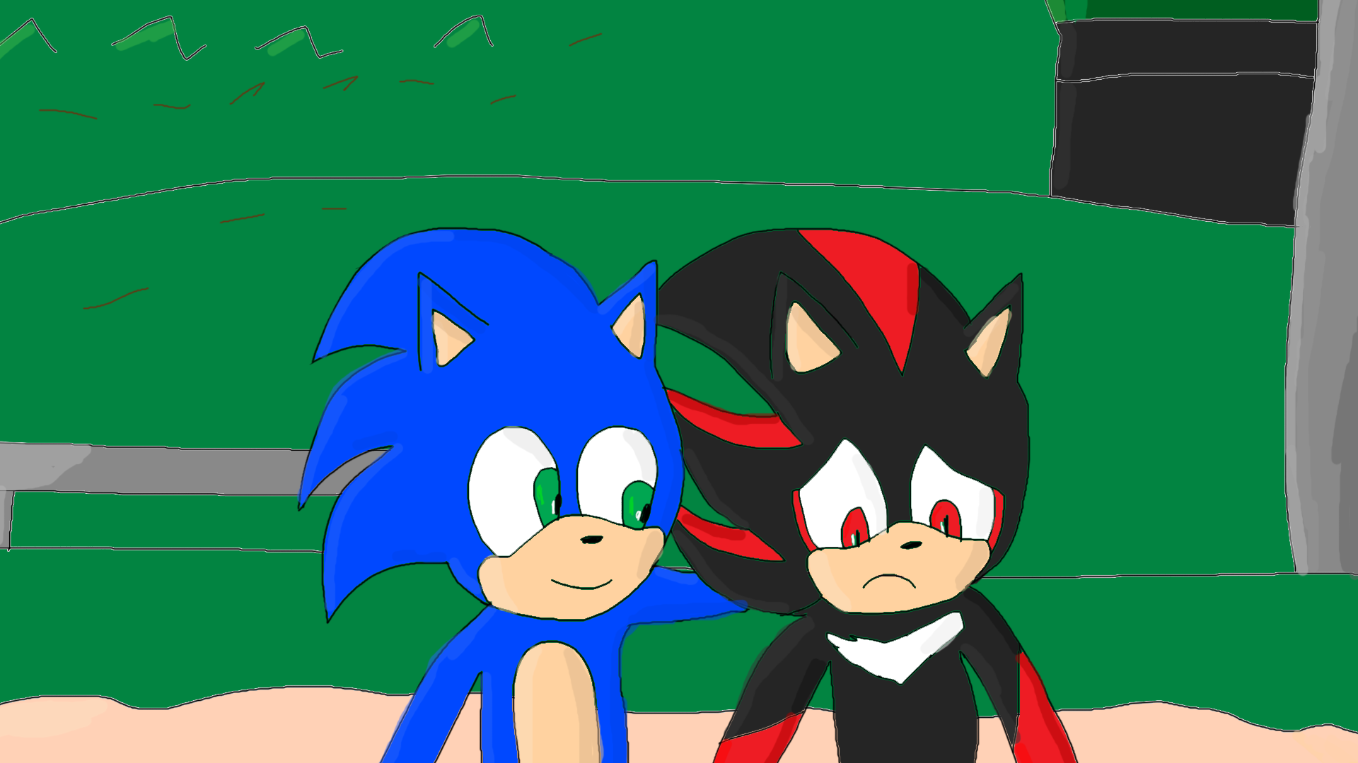 Sonic, Ryan, and Amy vs Shadow by Wereboy-Ryan -- Fur Affinity
