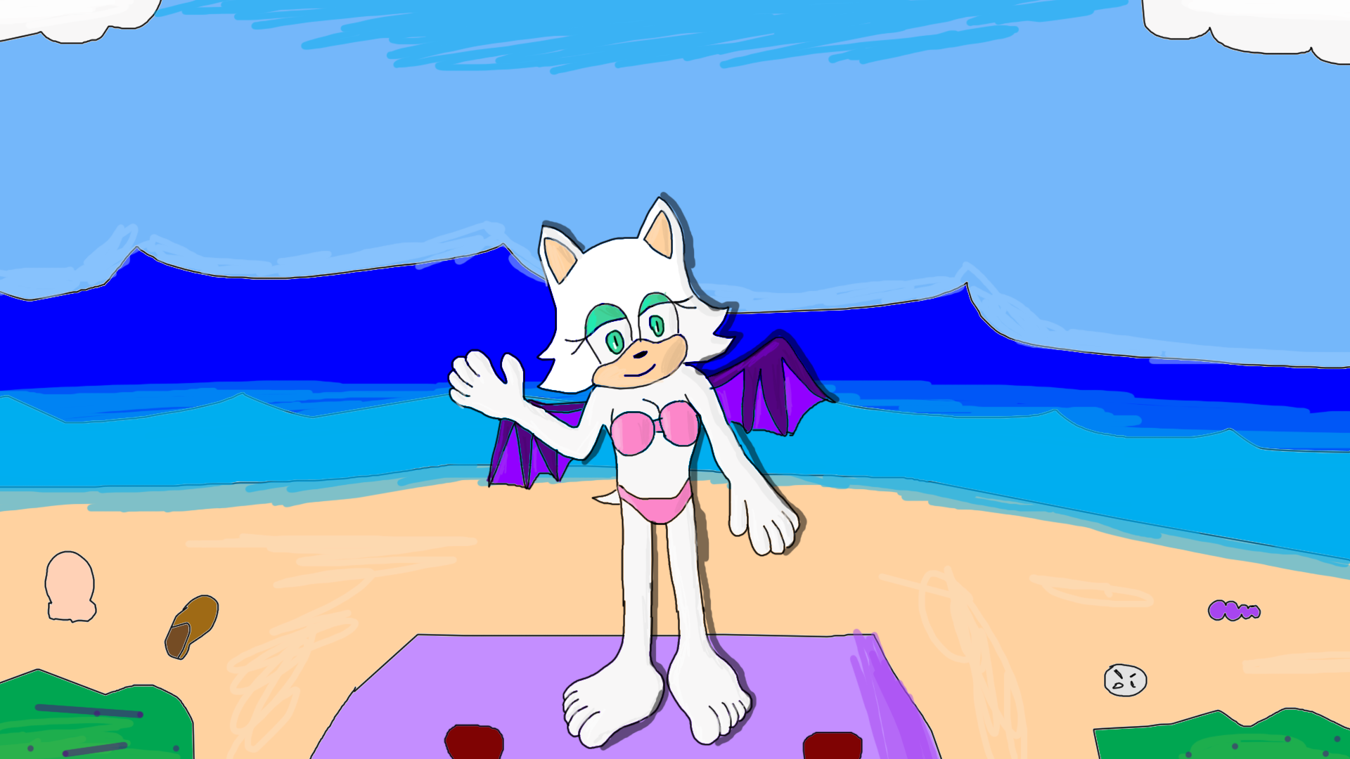 Movie Rouge at the beach by Wereboy-Ryan -- Fur Affinity [dot] net