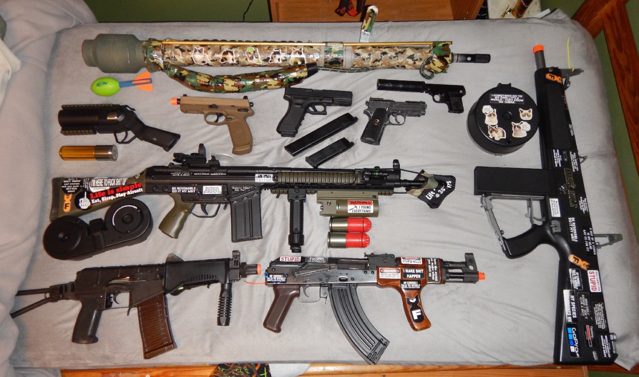 Airsoft Arsenal as of 5/2/21 (scrap) by whassuppp56 -- Fur Affinity [dot]  net