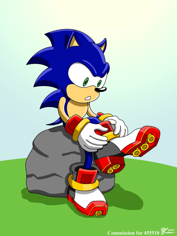 Screech wearing Sonic's shoes by J0J0999Ozman on DeviantArt