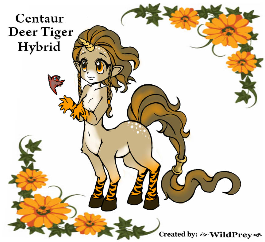 Centaur Deer Tiger Hybrid (OC) by WildPrey -- Fur Affinity [dot] net
