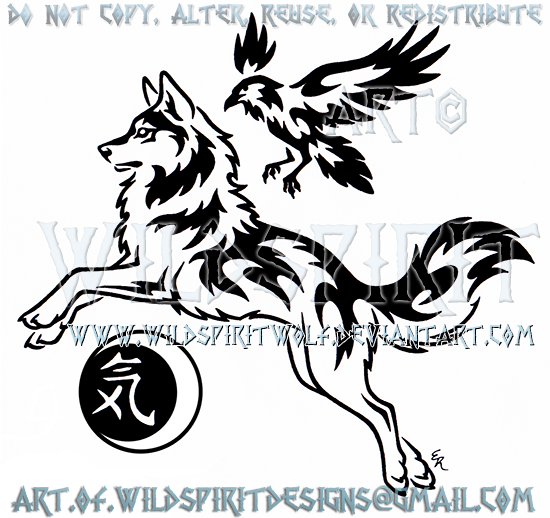 spirit wolf tattoo design