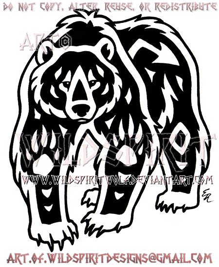 tribal grizzly bear paw print