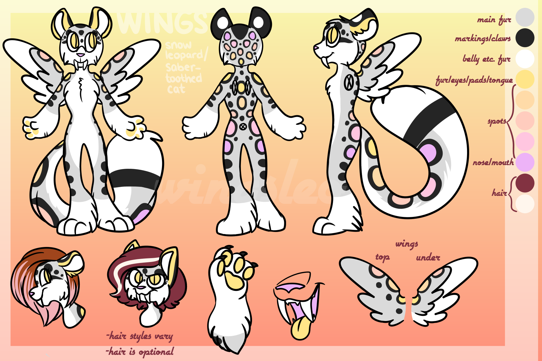 Wings | Fursona Reference | OLD by wingsleo -- Fur Affinity [dot] net