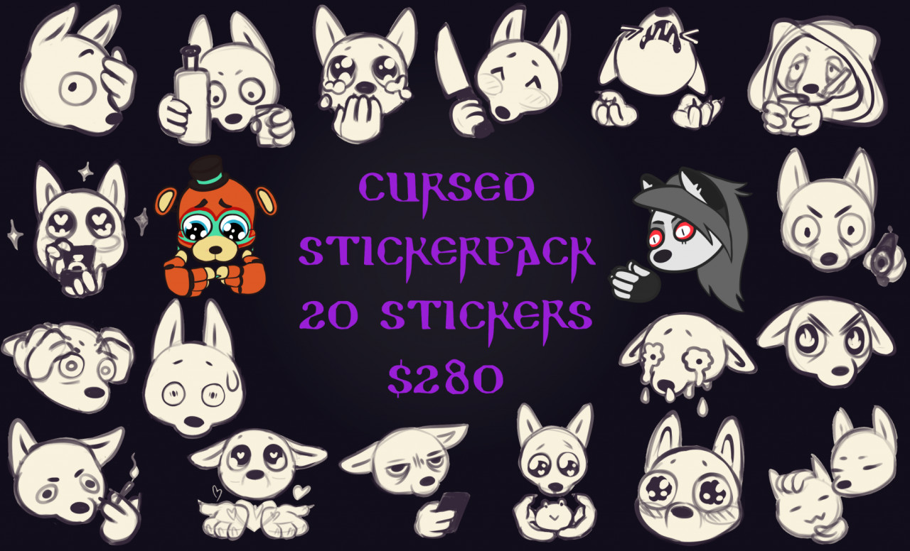 cursed emojis ych by ohViola -- Fur Affinity [dot] net