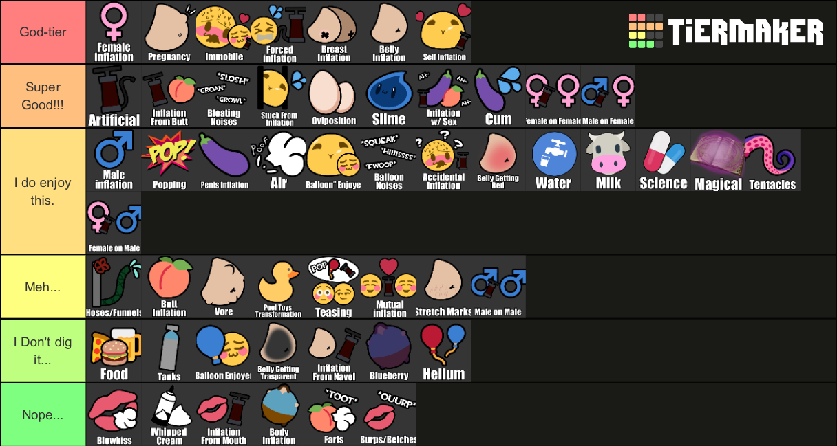 Create a inf 2 Tier List - TierMaker