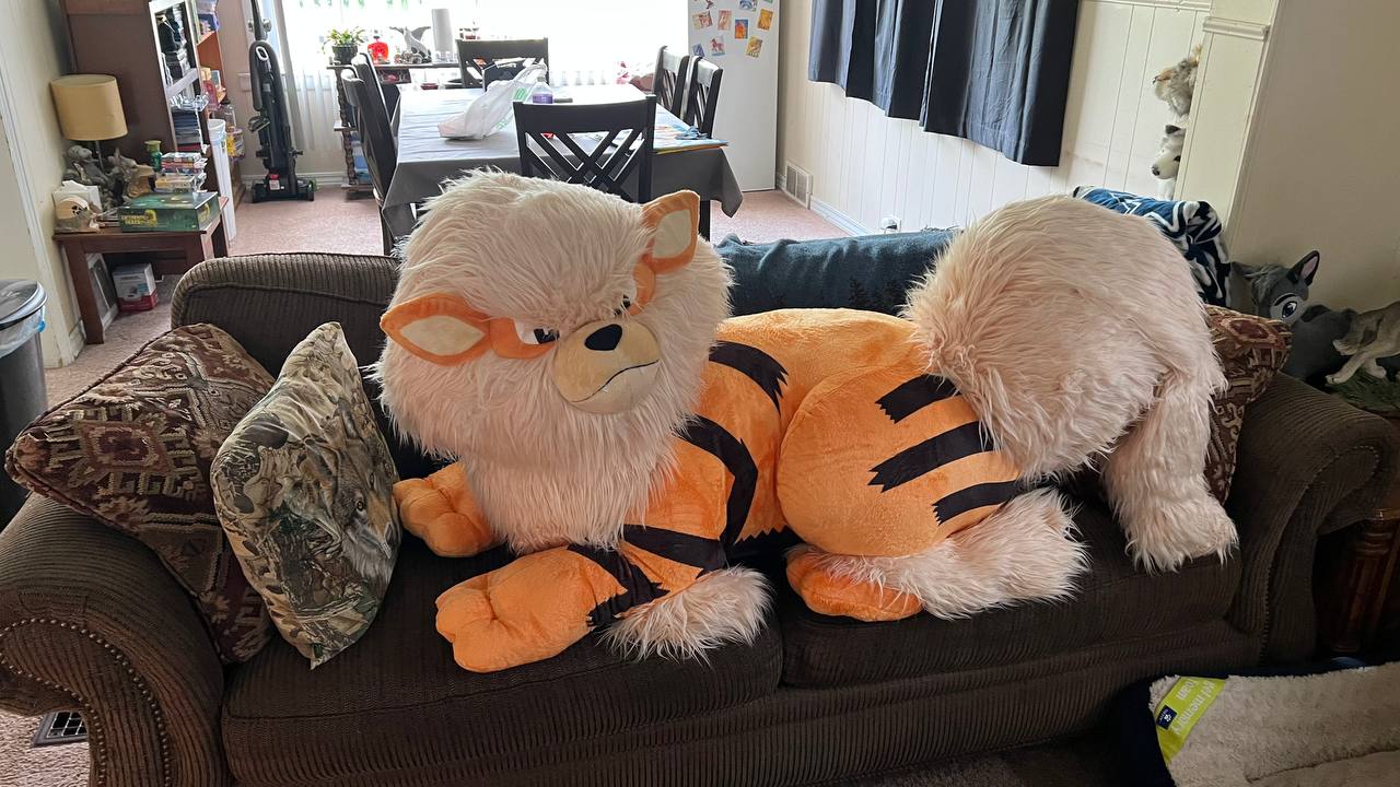 Life size deals arcanine plush