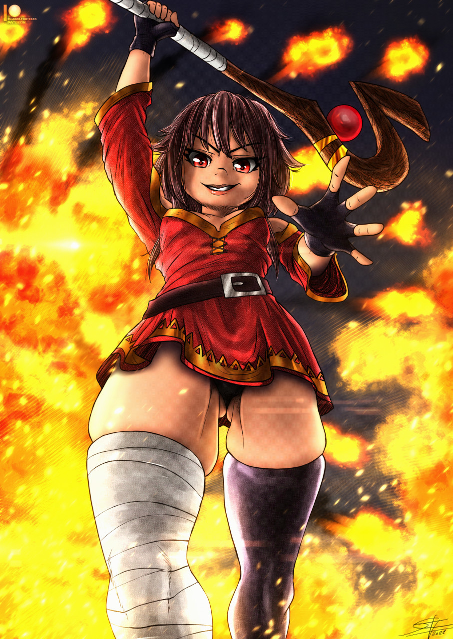 Konosuba - Megumin (NSFW) by Wolfenstain1 -- Fur Affinity [dot] net