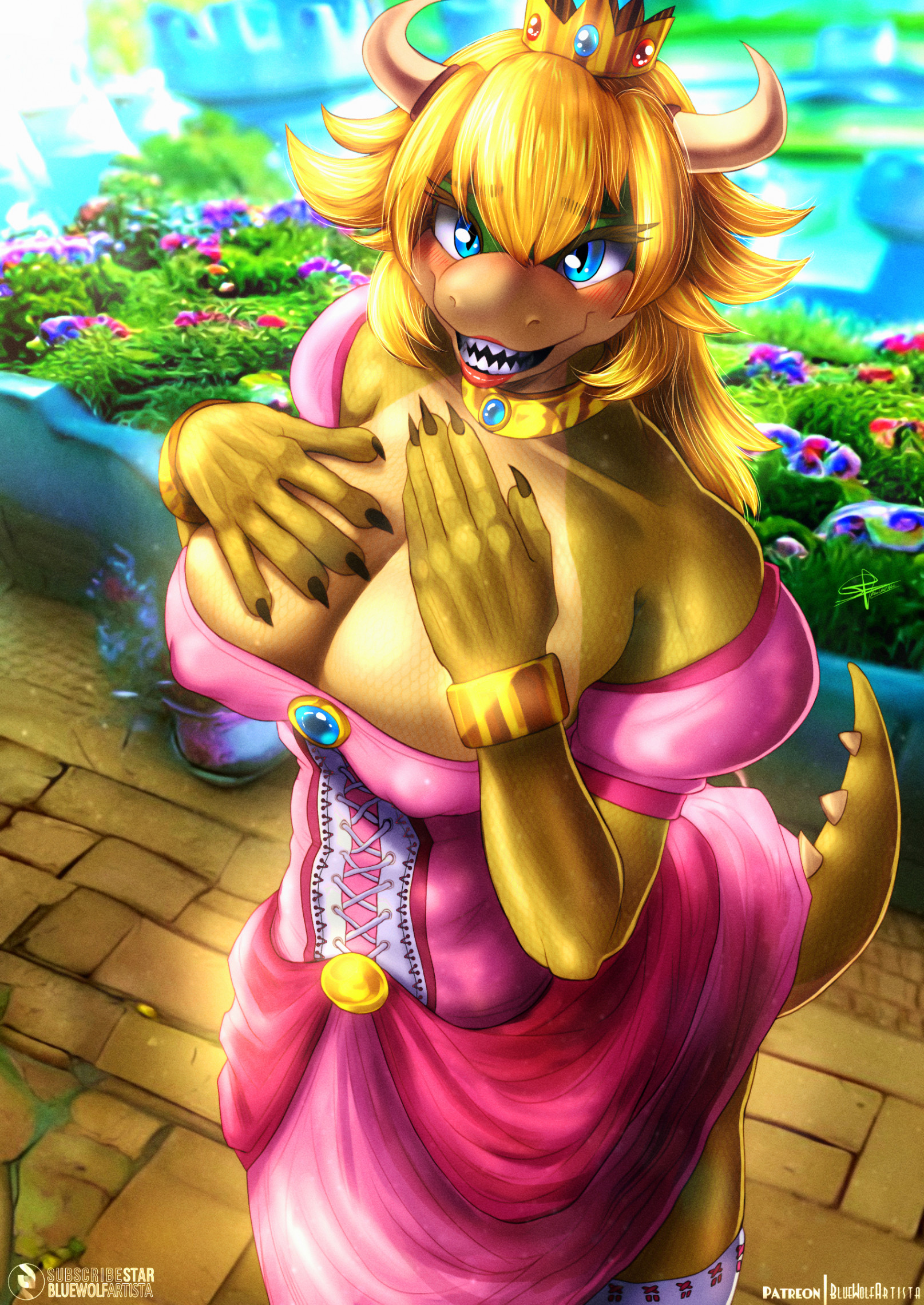 Princess Koopa Peach (Redraw) (SpeedPaint) (NSFW) by Wolfenstain1 -- Fur  Affinity [dot] net