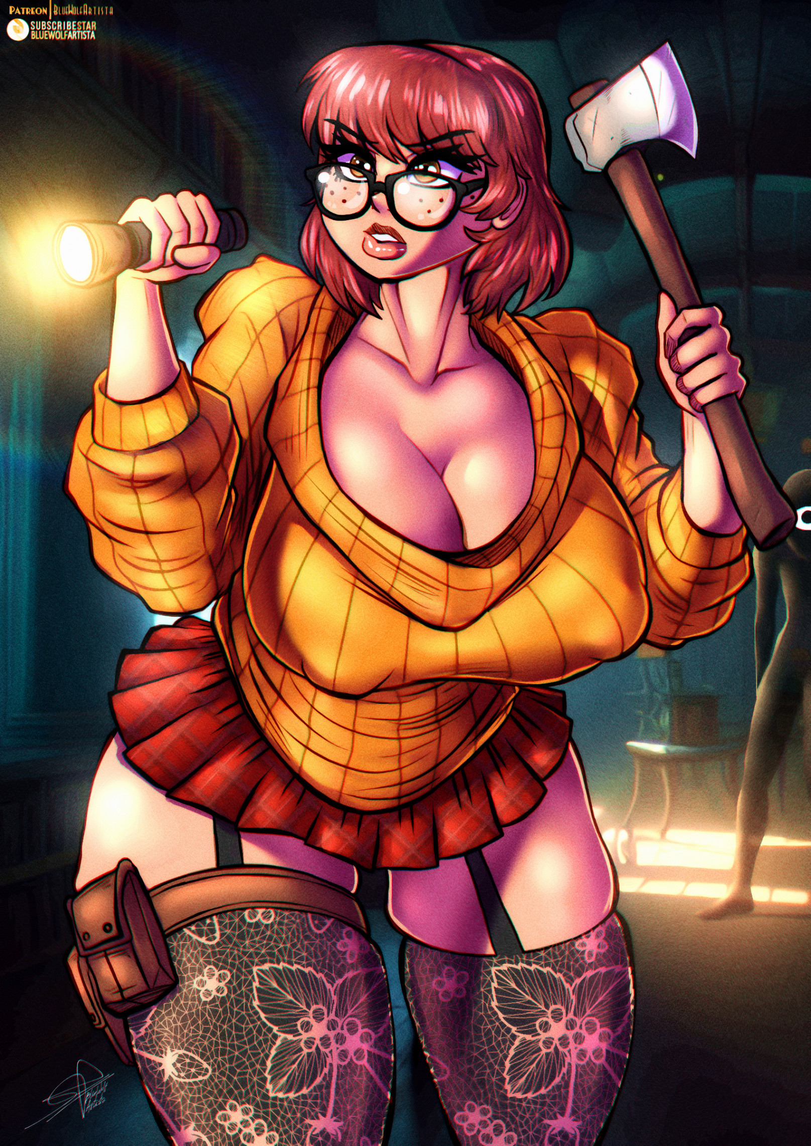 Inktober Day 2: Haunted Mansion (Velma Dinkley) by Wolfenstain1 -- Fur  Affinity [dot] net