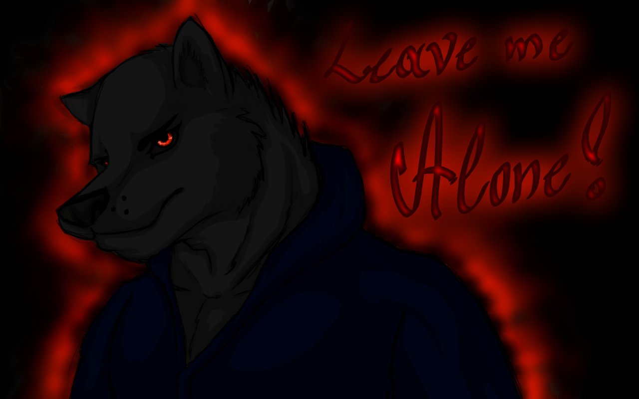 Leave me alone (Wallpaper) by wolfguidetl -- Fur Affinity [dot] net
