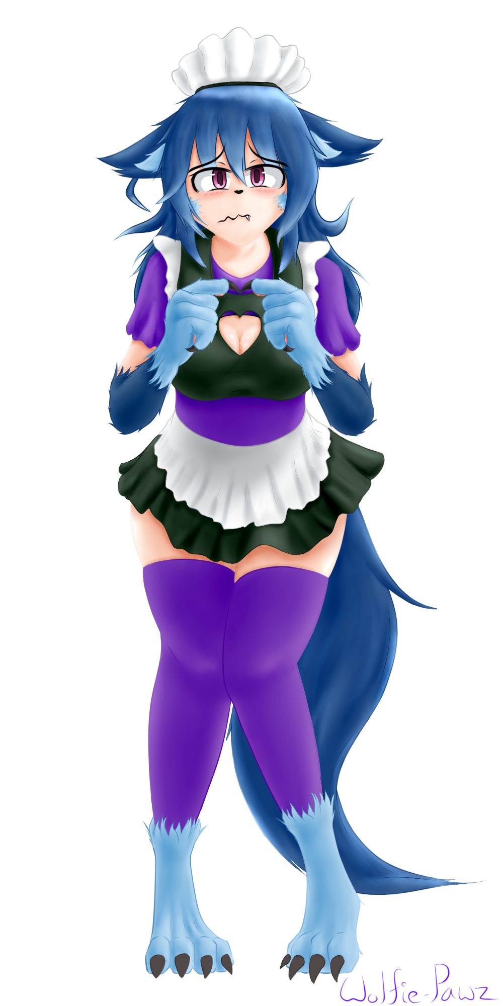 Maid Froze (Colored Outline) by wolfie-pawz -- Fur Affinity [dot] net