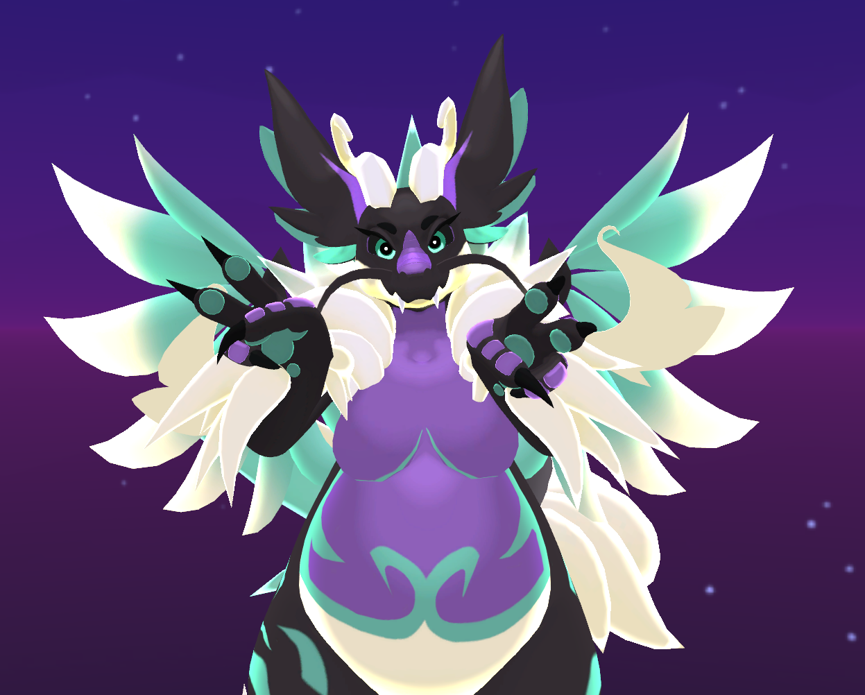 Vrchat Chubby Dragon Purple by Wolfie395 -- Fur Affinity [dot] net