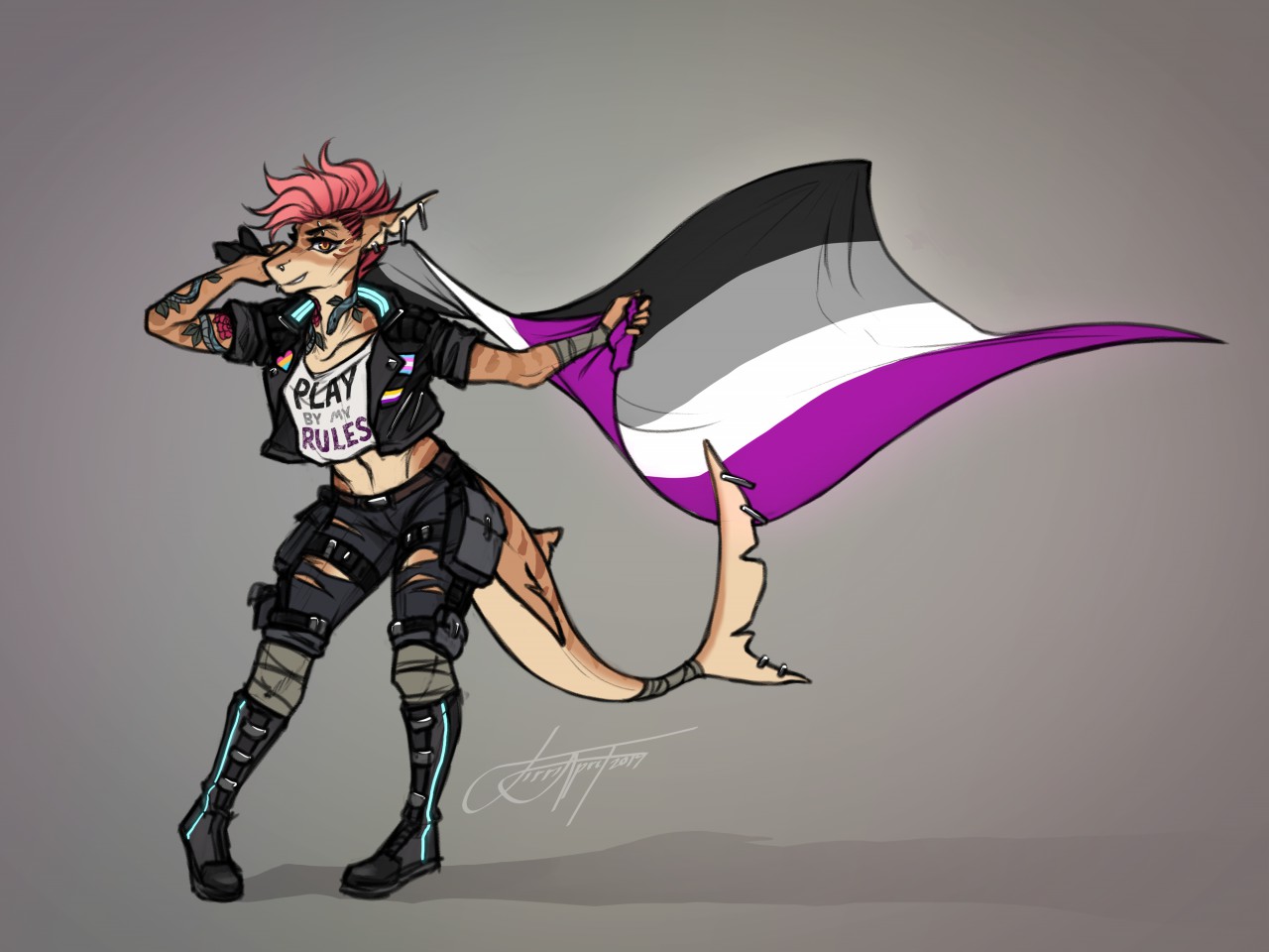 Ace pride flag (or aego!) as matching OCs (Masc+Fem version!) Offline codes  will be posted to my profile shortly if you'd like to use them :D : r/ GachaClub