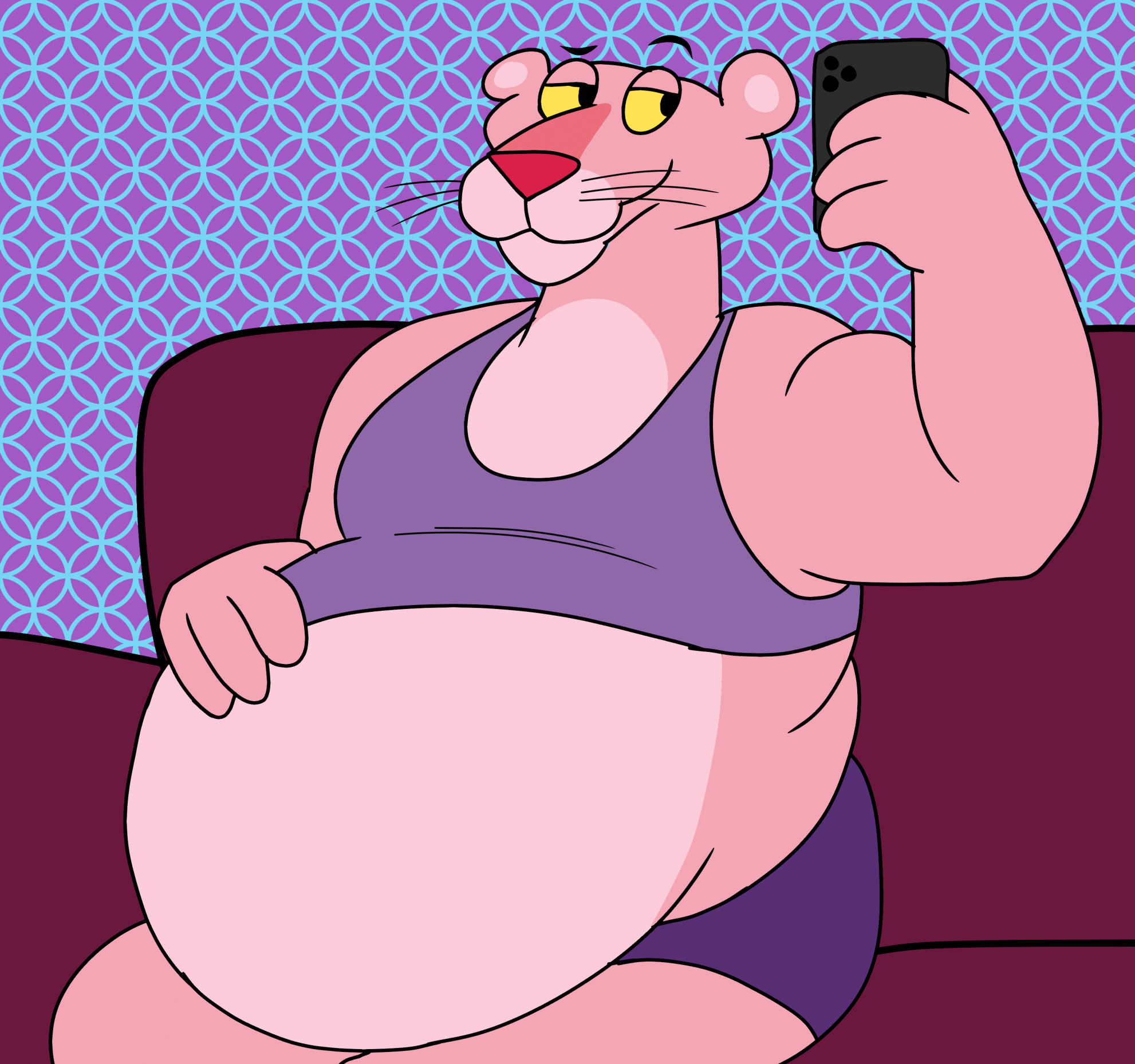 Chubby pink panther by Wolfox90210 -- Fur Affinity [dot] net