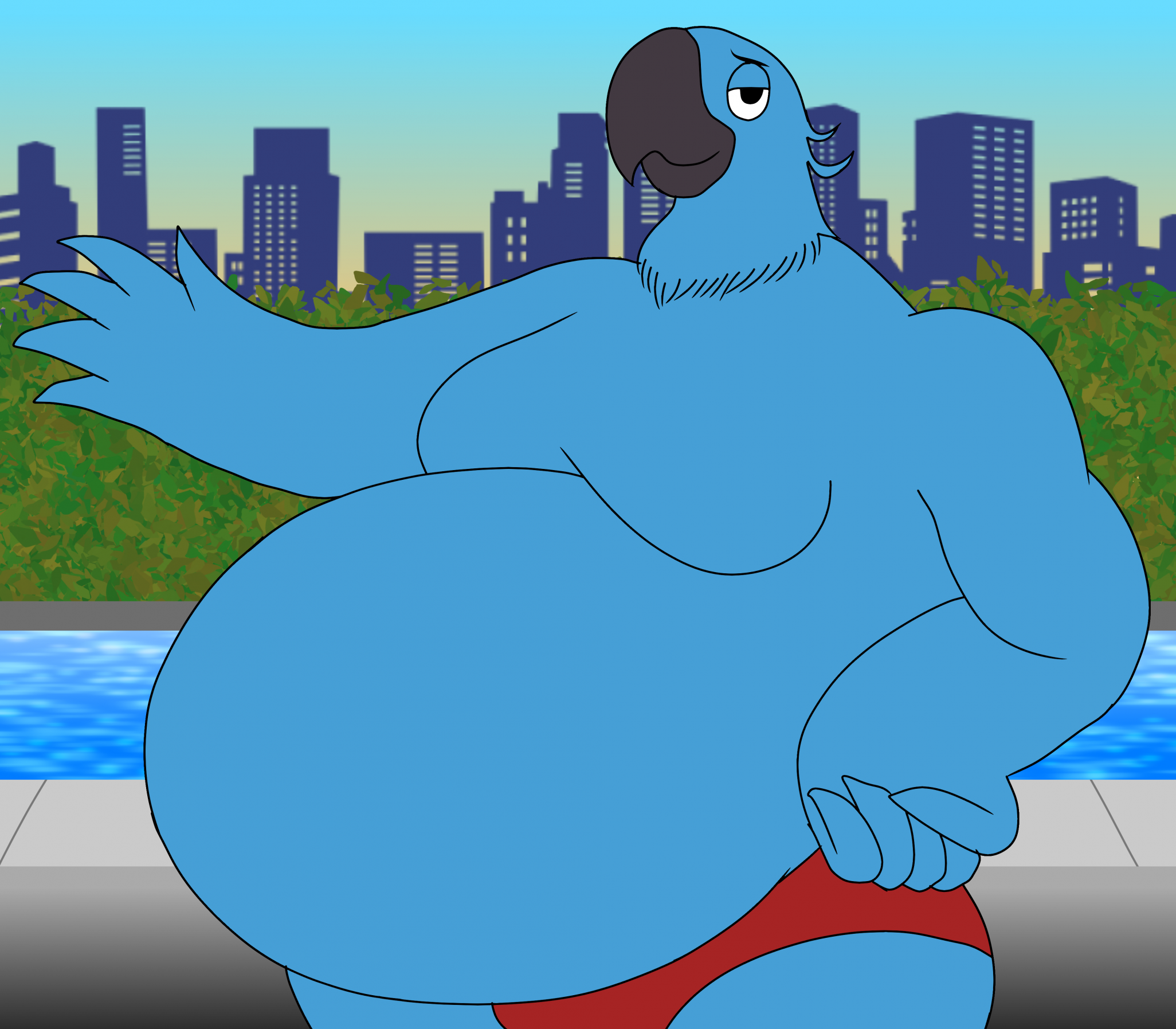 blu´s big gut by Wolfox90210 -- Fur Affinity [dot] net