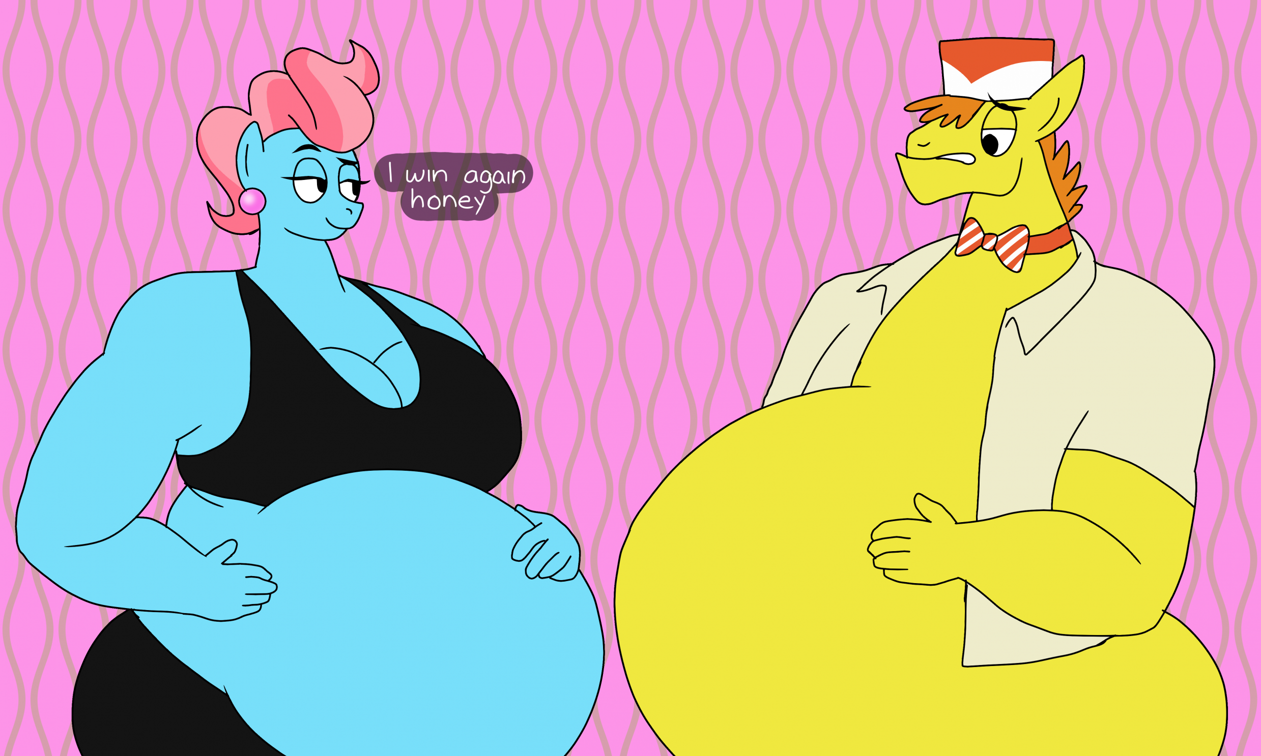 Mr and Mrs Cake´s eating contest by Wolfox90210 -- Fur Affinity [dot] net