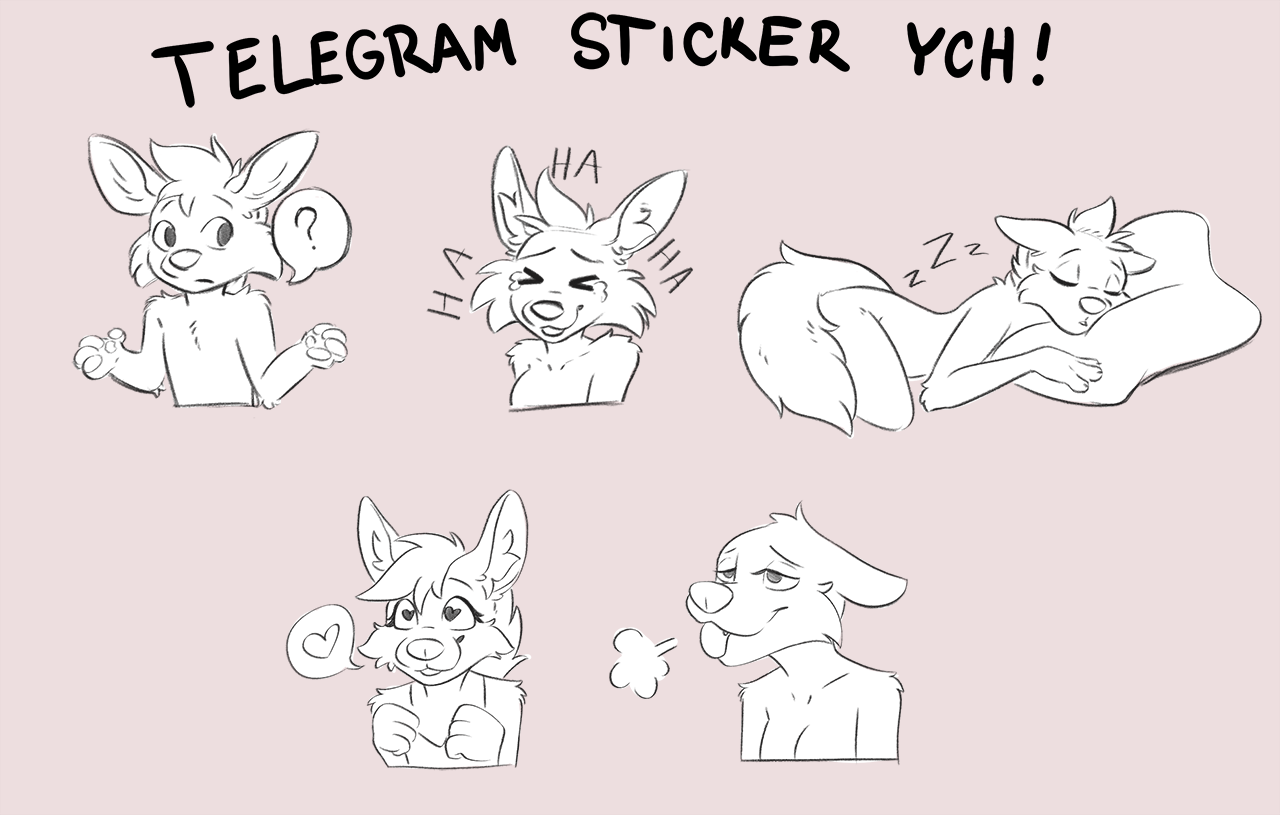 CLOSED* [YCH] Telegram Sticker Pack [YCH] by WolfPsalm -- Fur Affinity  [dot] net