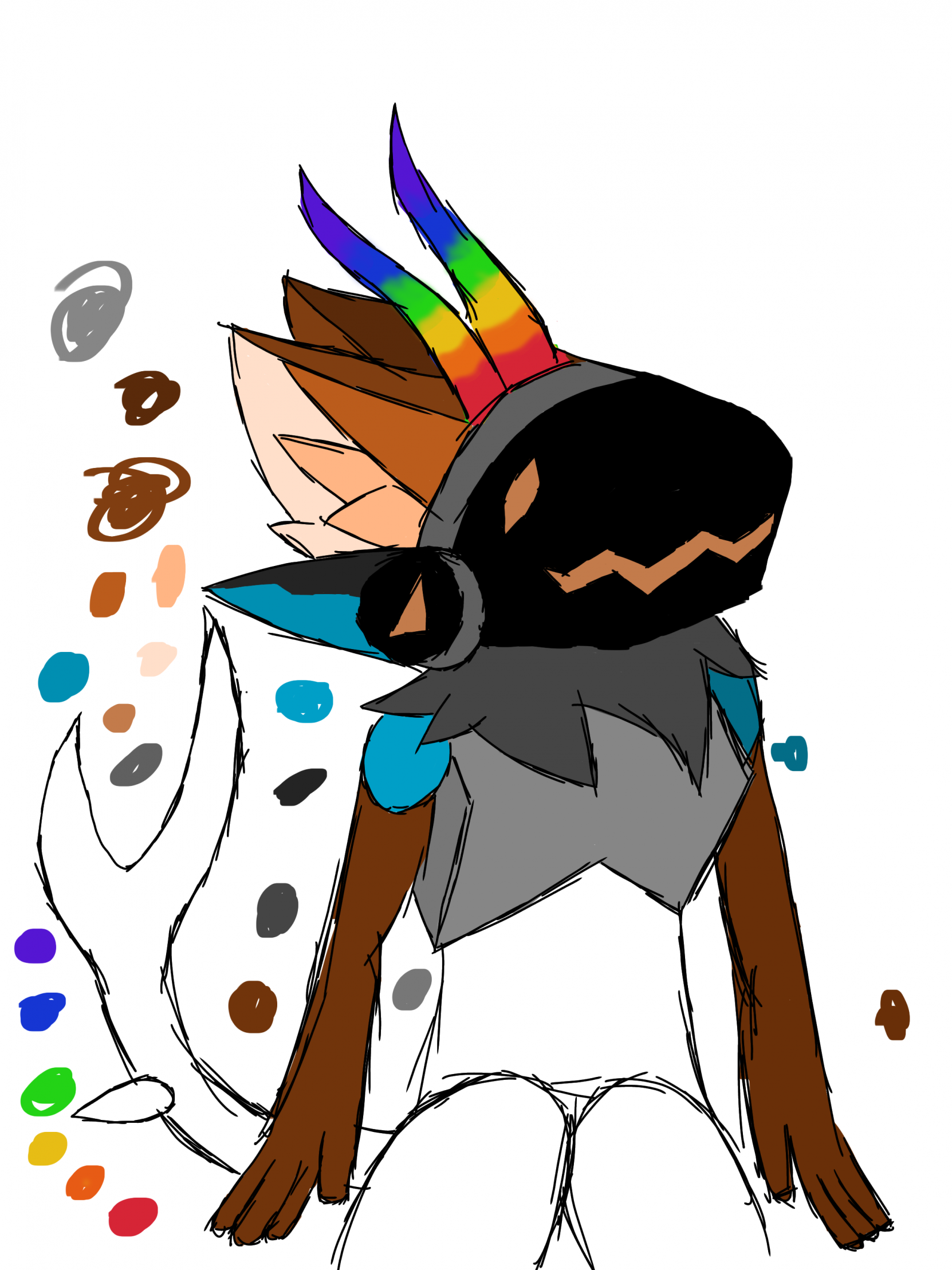 Digital WIP 1 - Gay Horn Protogen by WolfStarArt -- Fur Affinity [dot] net