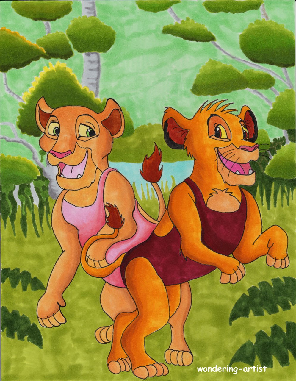 cub swimsuit fun by wondering artist Fur Affinity dot net