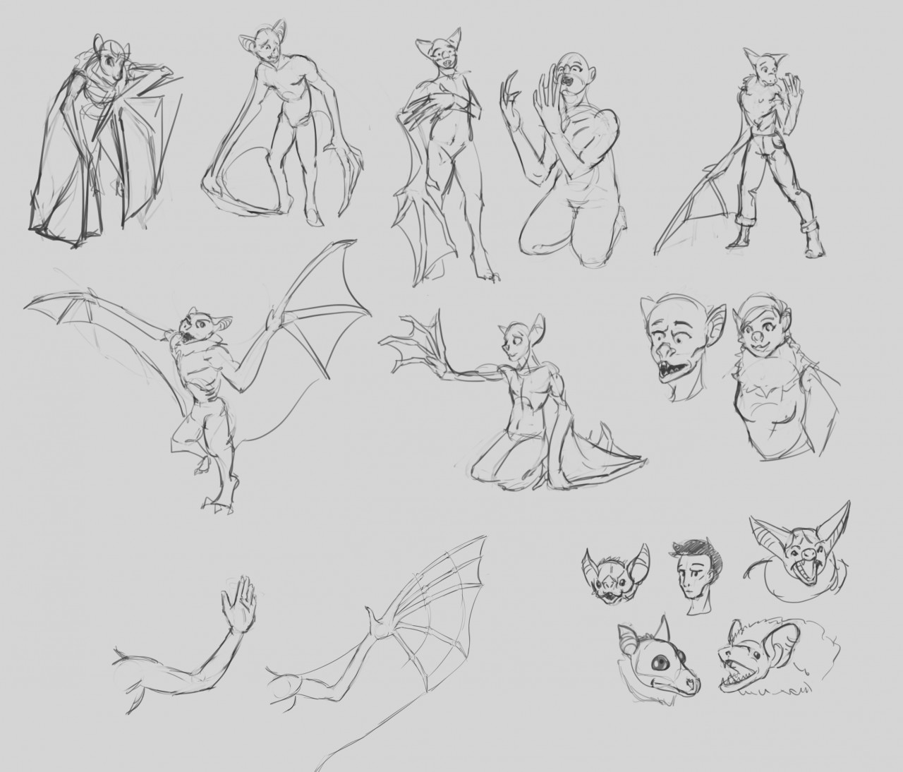 Bat Tf sketches. 