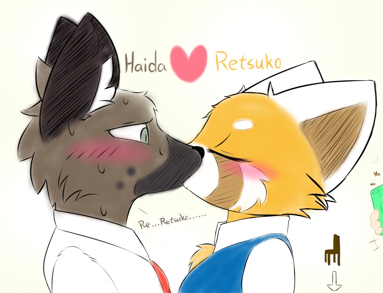 Haida and Retsuko by x157258 -- Fur Affinity [dot] net