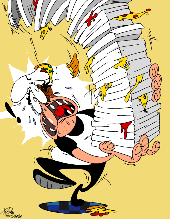 The Leaning Tower of Pizza by XanderDWulfe -- Fur Affinity [dot] net