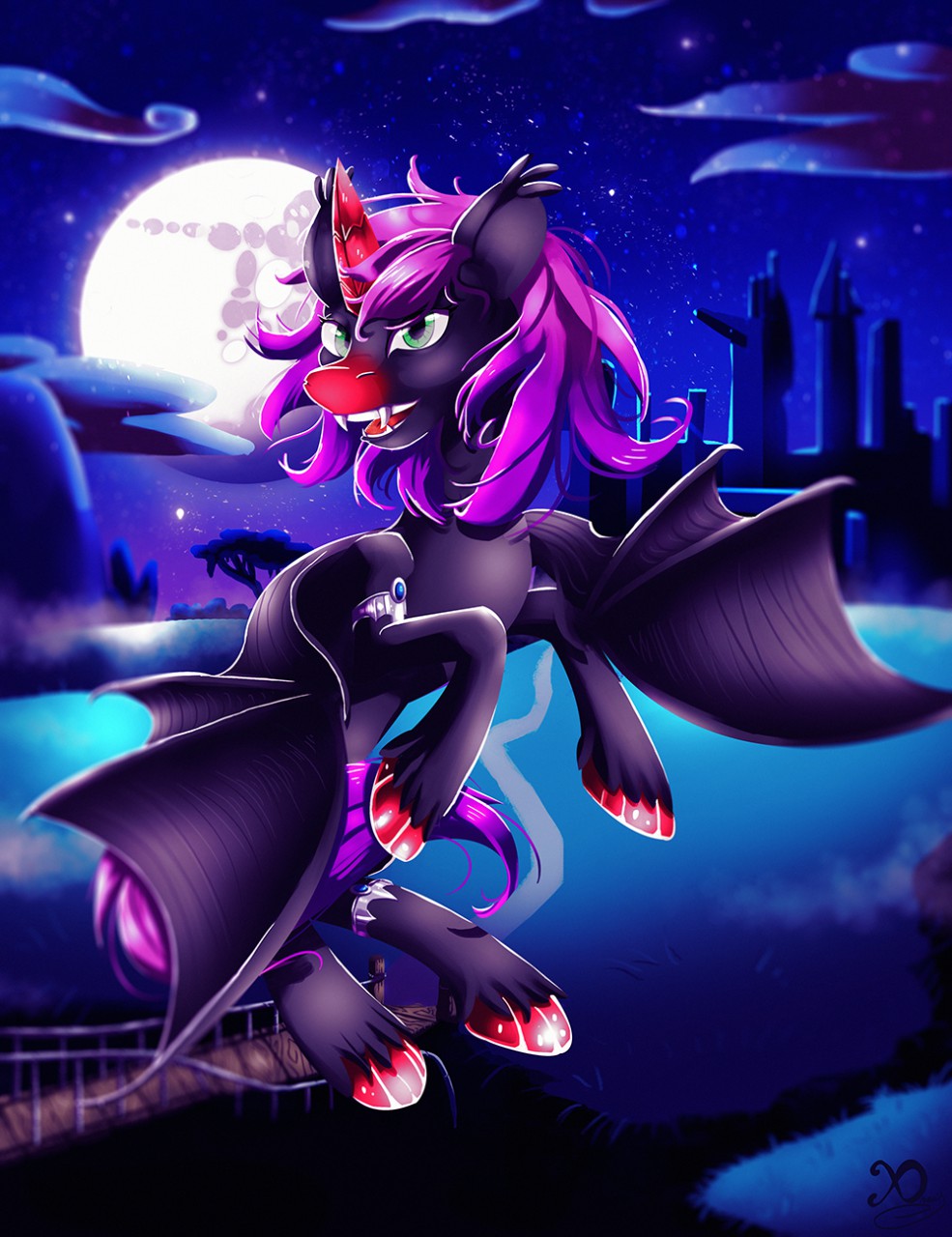 Commission] midnight moon by Xaneas -- Fur Affinity [dot] net