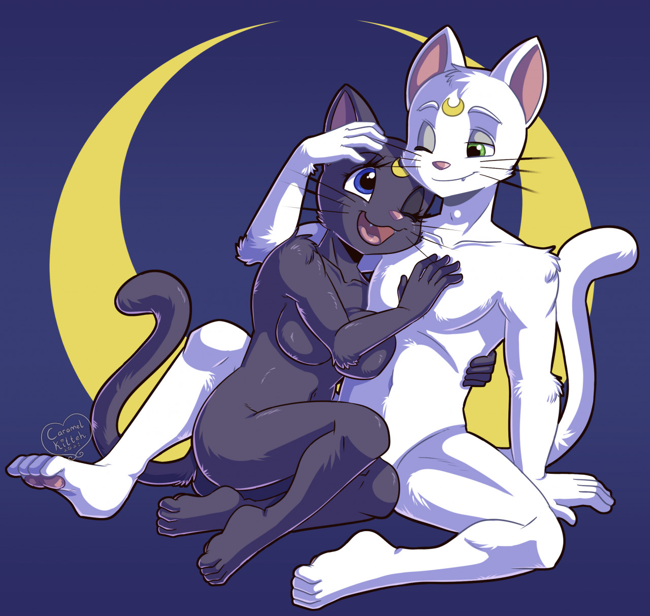 Luna & Artemis by Xanthemew -- Fur Affinity [dot] net