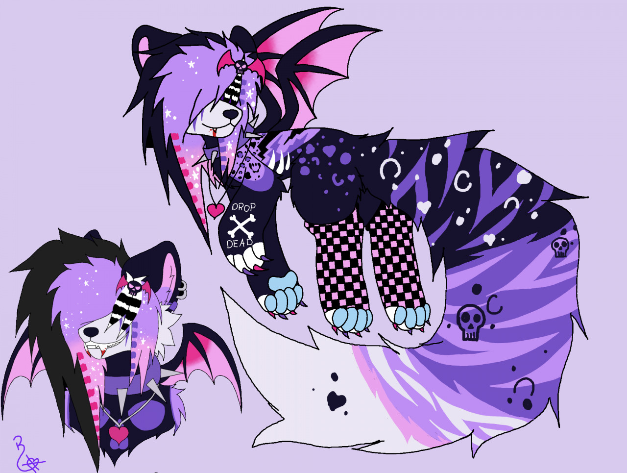 Pastel Goth Snow Leopard-Fox Hybrid~ by xDarkenedDisasterx Pastel Goth Snow Leopard-Fox Hybrid~ by xDarkenedDisasterx