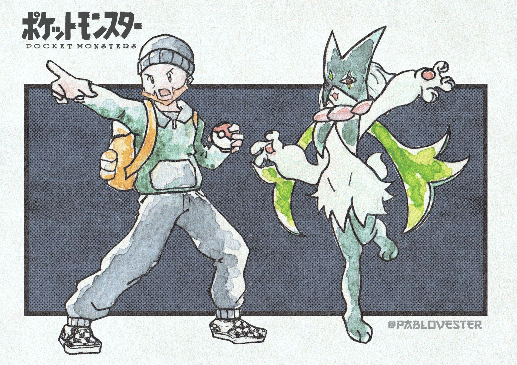 COMMISSION] Trainer and his Meowscarada by xdontyoufakeit -- Fur Affinity  [dot] net