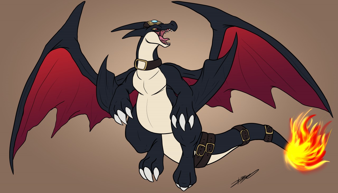 Shiny Mega Charizard Y by WillowSeeker -- Fur Affinity [dot] net