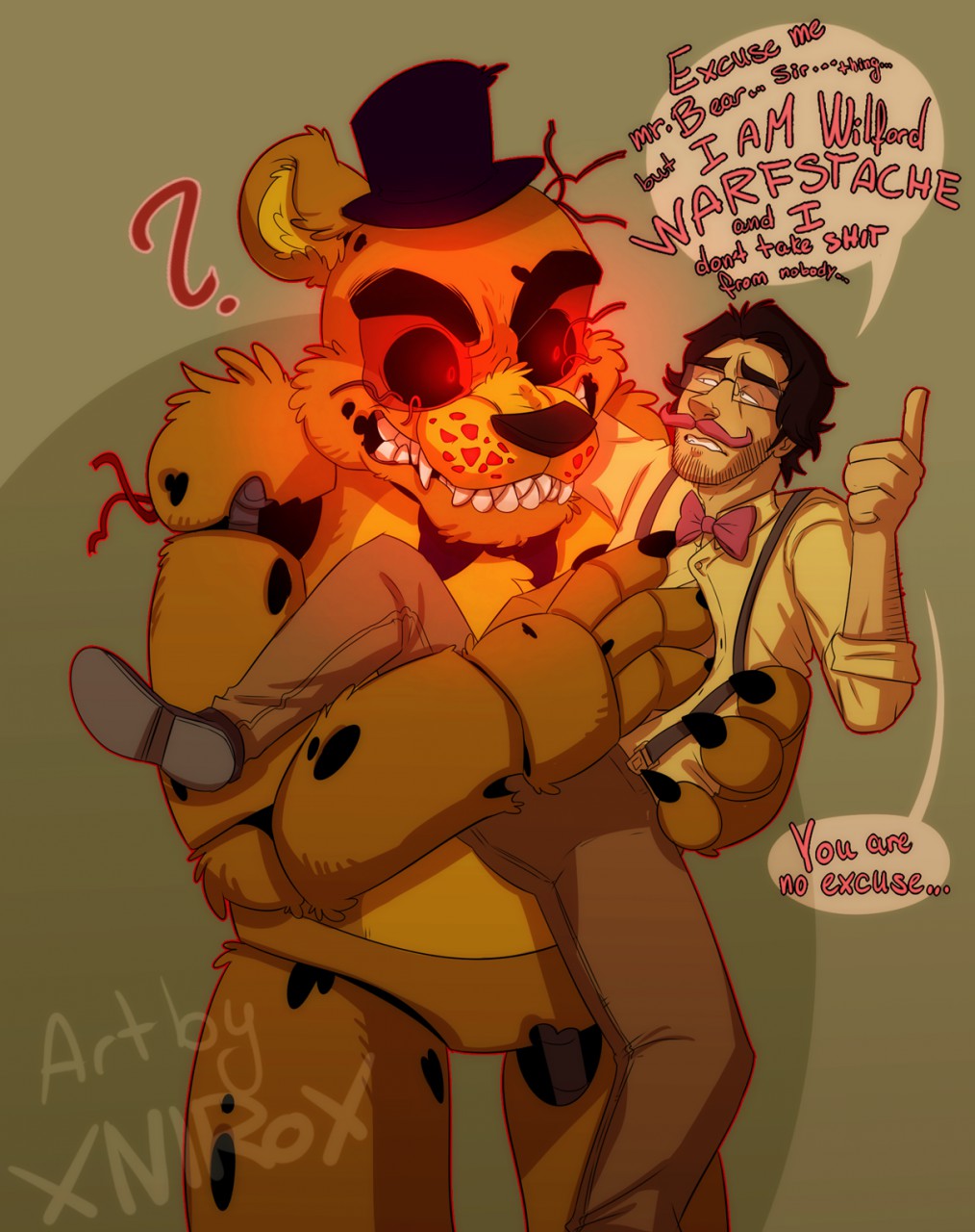 Unfair Competition Golden Freddy VS Lord X Poster by dEEEEEES -- Fur  Affinity [dot] net