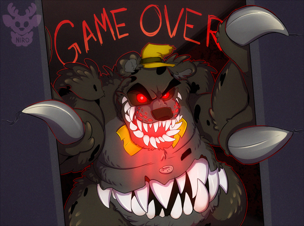 Nightmare fredbear by Genkafoxofficial -- Fur Affinity [dot] net