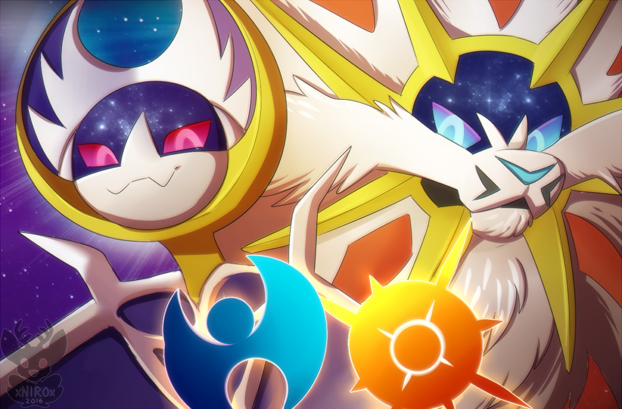 Pokemon Solgaleo X Lunala , Png Download - Pokemon Sun And Moon