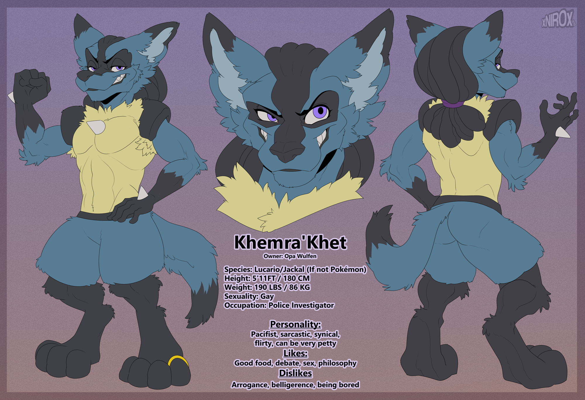 🧠KAIJUINU🧪 on X: by modifying a lucario sprite i've made a pokemon sprite  of my fursona complete with shiny version!  / X