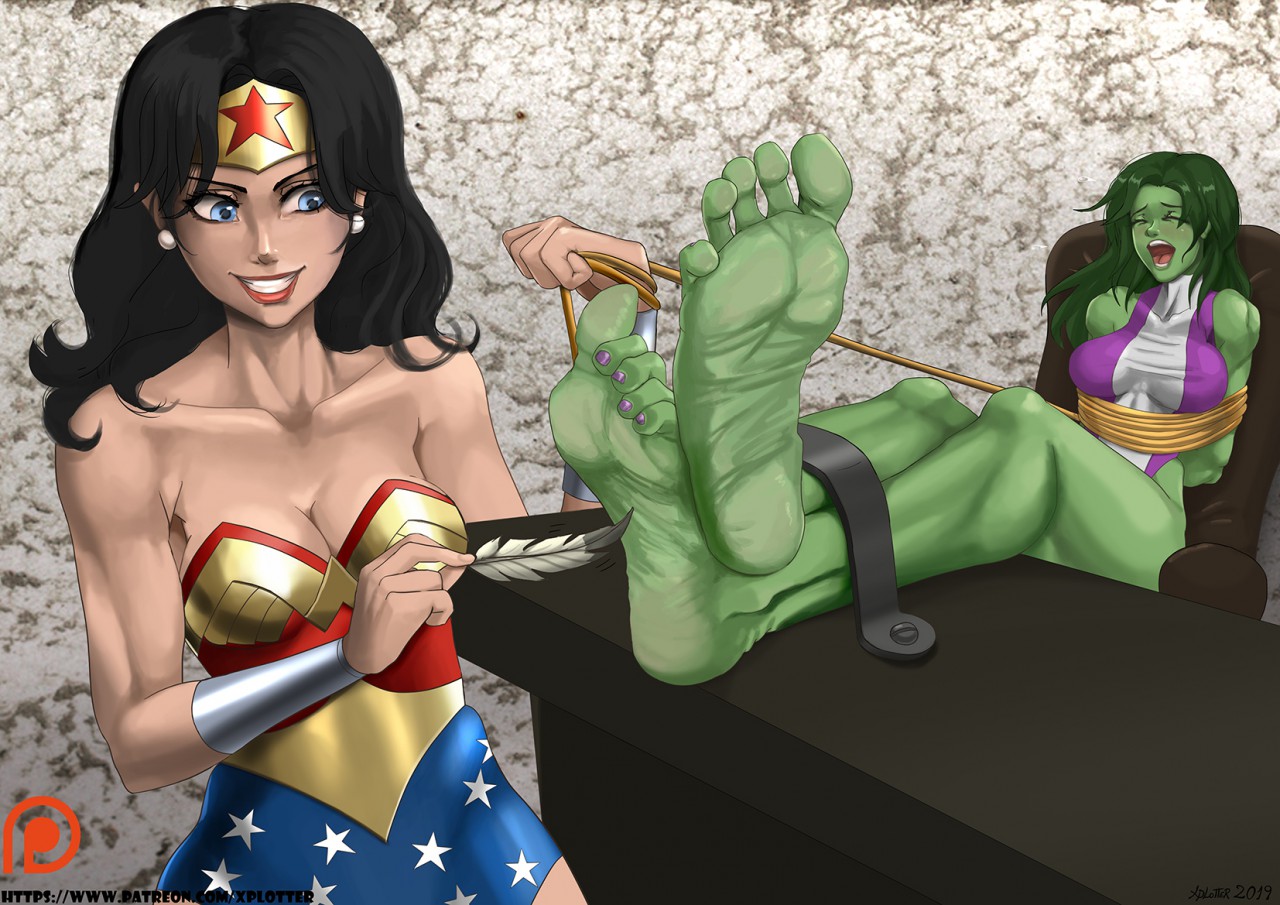 Wonder woman feet tickle