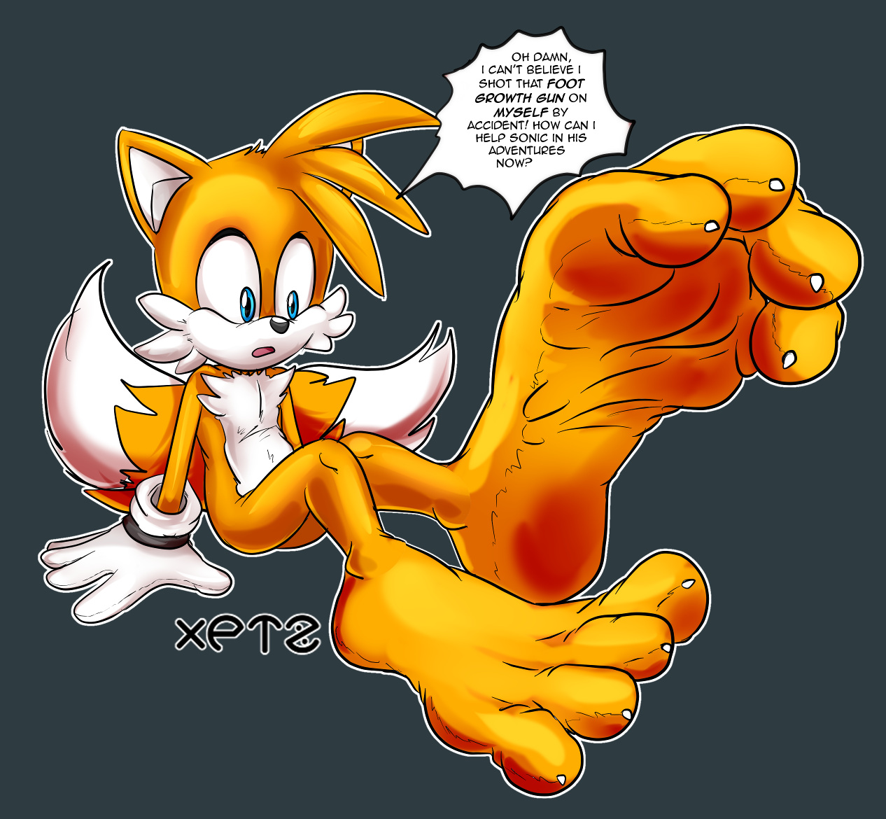 Tails' Foot/Paw Growth. 
