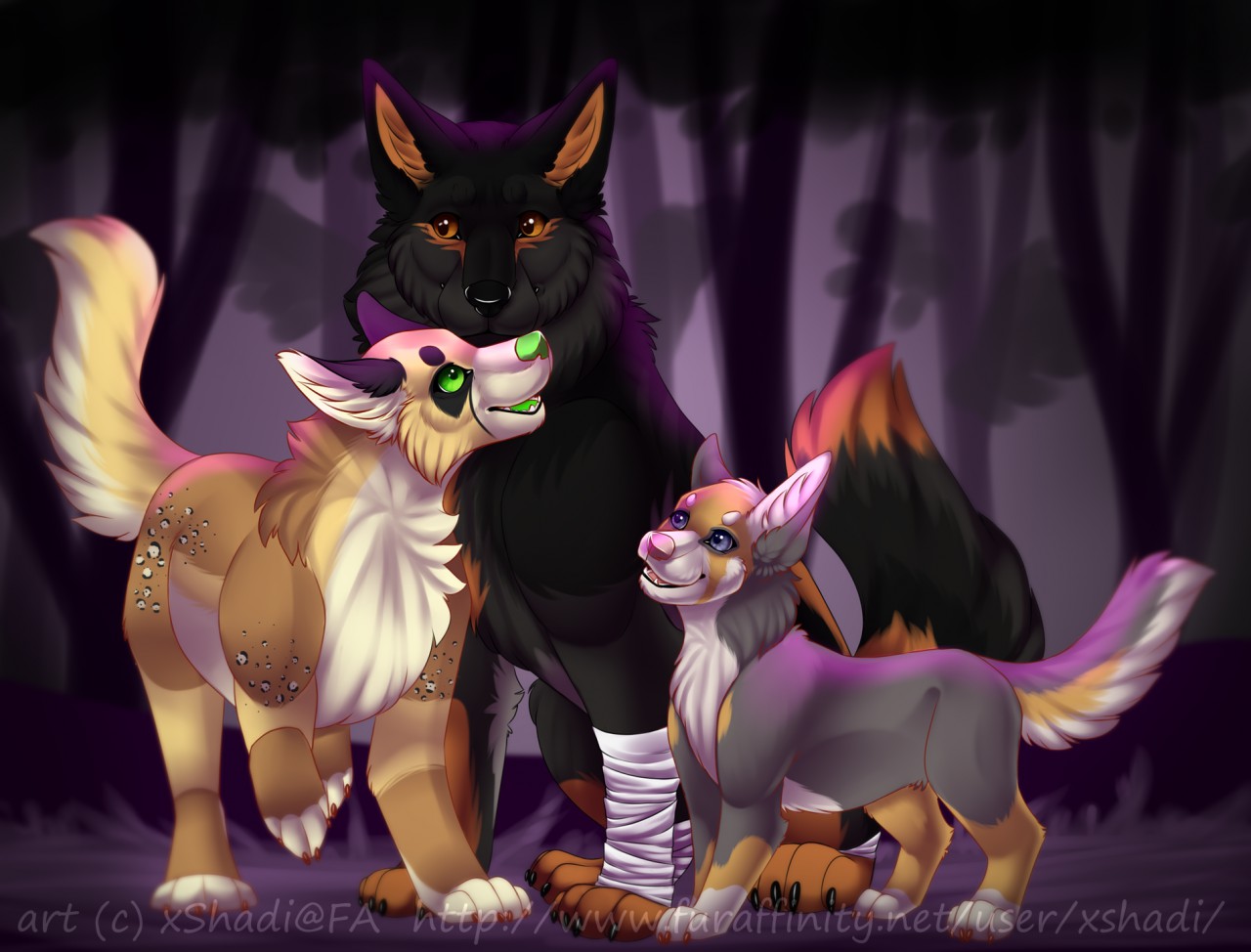 Wolf Family with Puppers by PerplexedWolf on DeviantArt