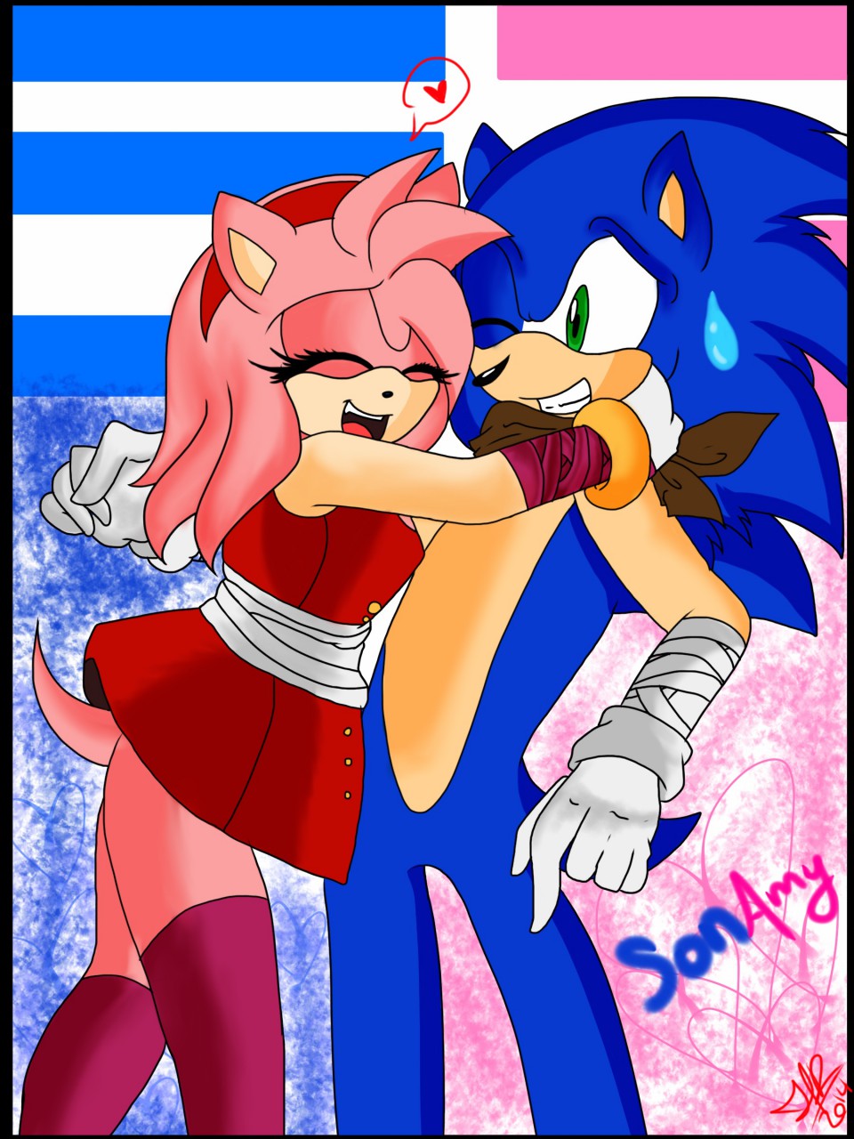 Amy and Sonic .:New Design:. by XxHelenLolaRubixX -- Fur Affinity [dot] net