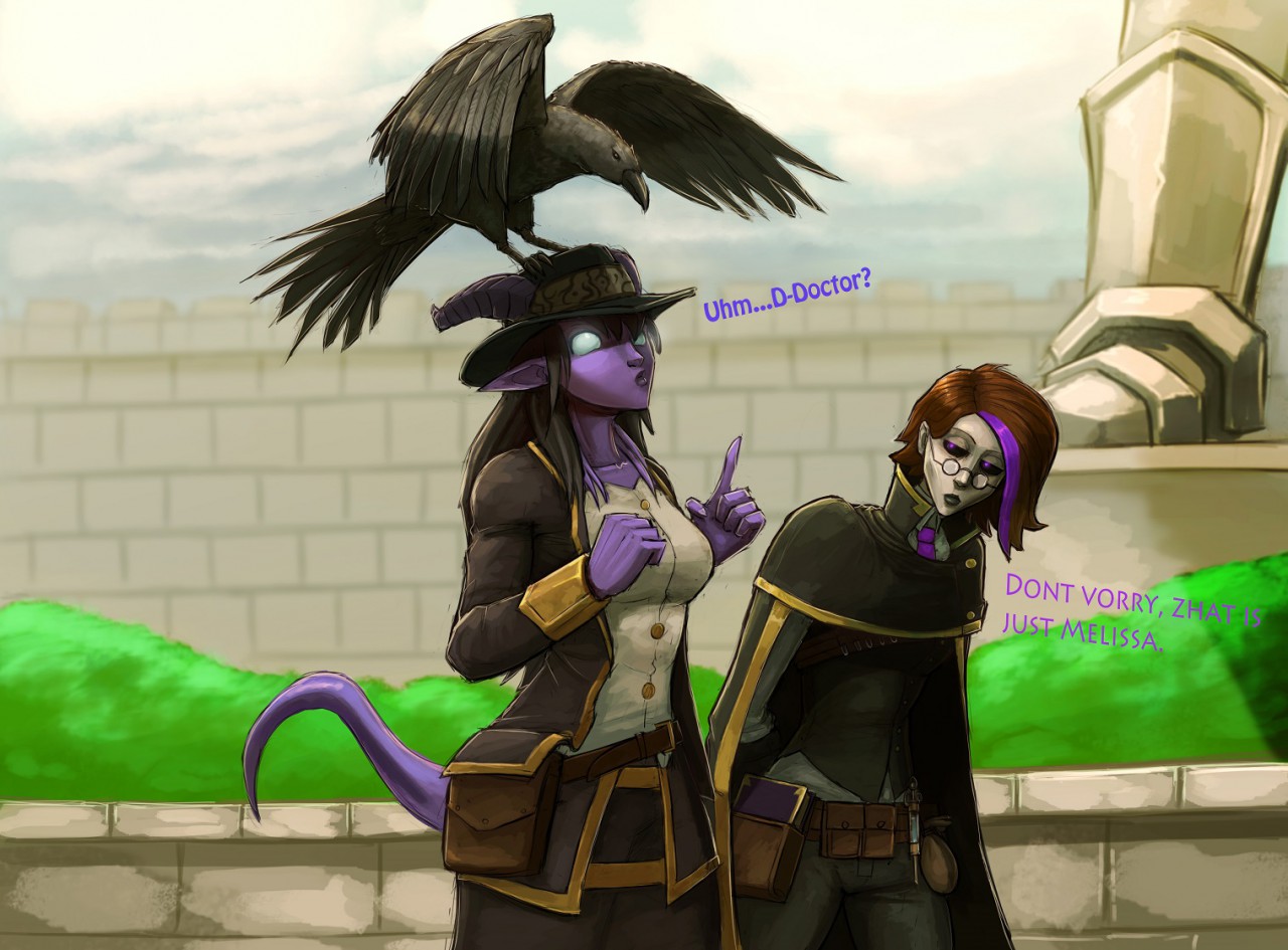 A Doctors assistant and her crow by xxlarkxx -- Fur Affinity [dot] net