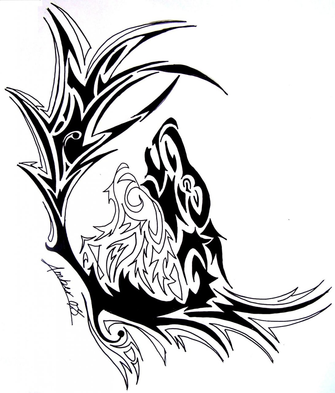 okami tribal tattoo