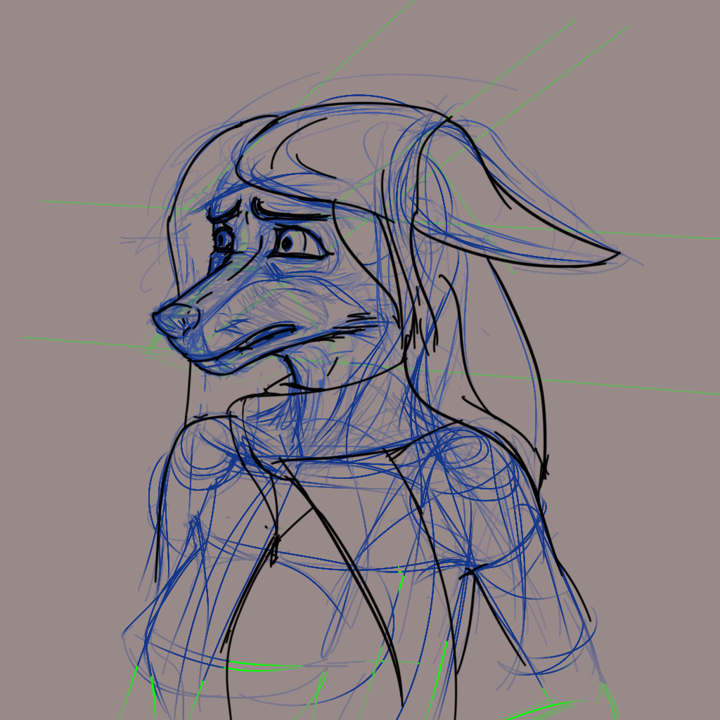 Draw Something #1 - Some Anxious Dog Lady by xXSnake-SpiderXx -- Fur  Affinity [dot] net