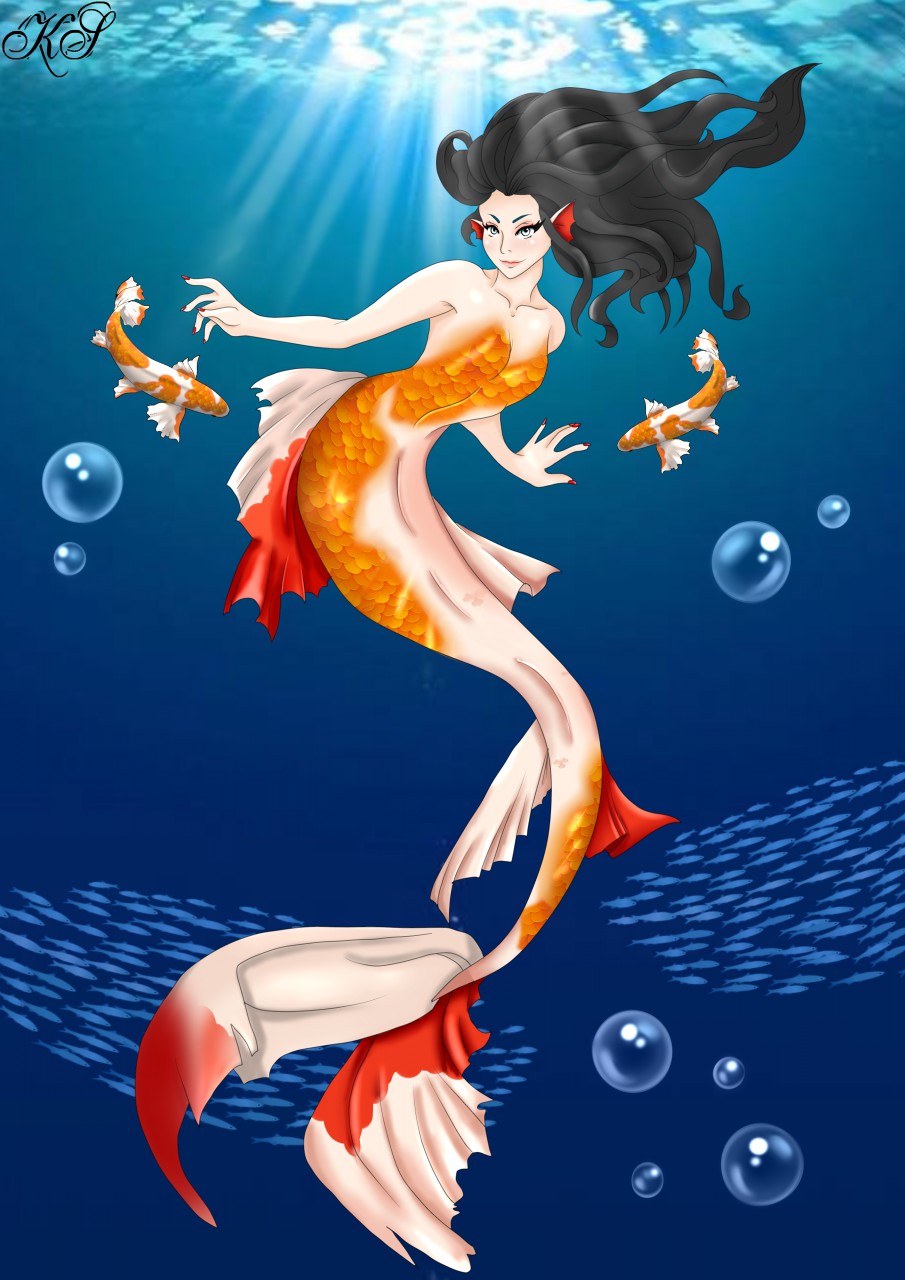 Koi-Fish Mermaid by xxxkairigurlxxx -- Fur Affinity [dot] net